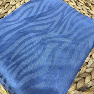 Dalga Desen İpeksi Jakar Şal - İndigo - Organic ScarfsOrganic Scarfs