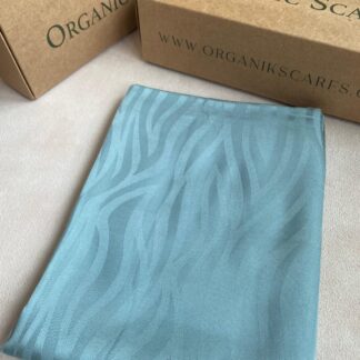 Dalga Desen İpeksi Jakar Şal - Küf Yeşili - Organic ScarfsOrganic Scarfs