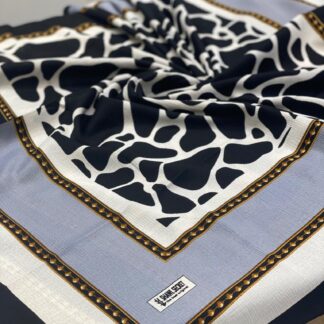Dalmaçya Desenli Mio Cazz Eşarp - Füme - Organic ScarfsOrganic Scarfs
