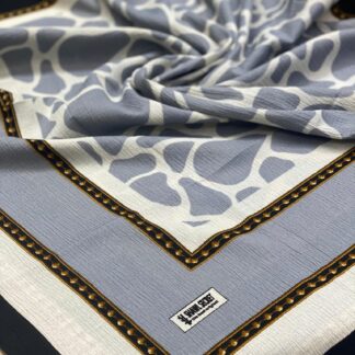 Dalmaçya Desenli Mio Cazz Eşarp - Gri - Organic ScarfsOrganic Scarfs