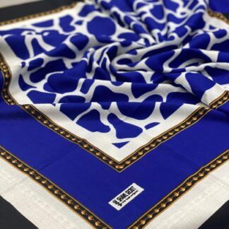 Dalmaçya Desenli Mio Cazz Eşarp - Saks - Organic ScarfsOrganic Scarfs