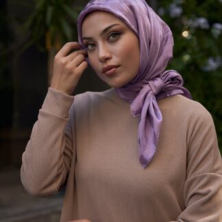 Dama Desen Jakar Eşarp - Eflatun - Organic ScarfsOrganic Scarfs
