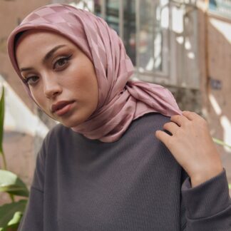 Dama Desen Jakar Eşarp - Şeker Pembe - Organic ScarfsOrganic Scarfs