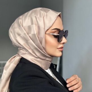 Dama Desen Jakar Şal - Bej - Organic ScarfsOrganic Scarfs