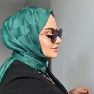 Dama Desen Jakar Şal - Yeşil - Organic ScarfsOrganic Scarfs
