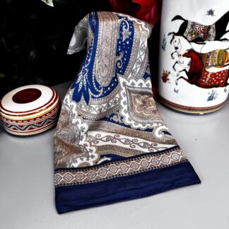 Yeni Etnik Pamuk Soft Şal 65301 - 65301 Lacivert-Bej