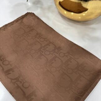 Dior Desen Pamuk İpeksi Jakar Şal - Çikolata - Organic ScarfsOrganic Scarfs