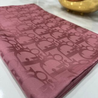 Dior Desen Pamuk İpeksi Jakar Şal - Japon Kirazı - Organic ScarfsOrganic Scarfs