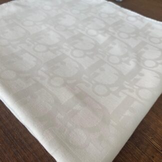 Dior Desen Pamuk Jakar Eşarp - Ekru - Organic ScarfsOrganic Scarfs