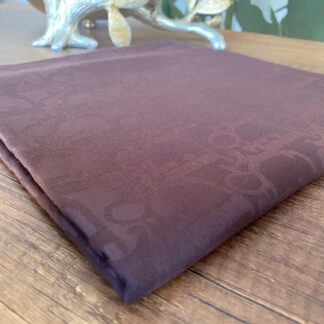 Dior Desen Pamuk Jakar Eşarp - Kahve - Organic ScarfsOrganic Scarfs