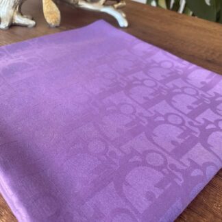 Dior Desen Pamuk Jakar Eşarp - Mürdüm - Organic ScarfsOrganic Scarfs