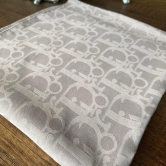 Dior Desen Pamuk Jakar Eşarp - Soft Vizon - Organic ScarfsOrganic Scarfs