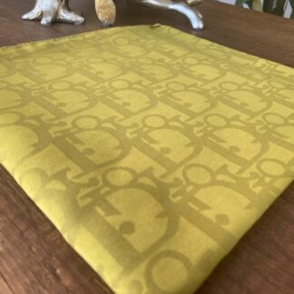 Dior Desen Pamuk Jakar Eşarp - Yağ Yeşili - Organic ScarfsOrganic Scarfs
