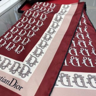 Dior Desen Twiil Eşarp - Bordo - Organic ScarfsOrganic Scarfs