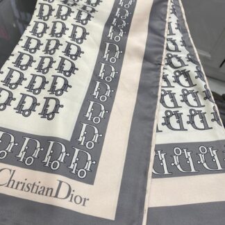 Dior Desen Twiil Eşarp - Gri - Organic ScarfsOrganic Scarfs