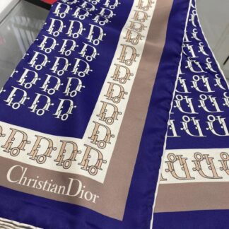 Dior Desen Twiil Eşarp - Lacivert - Organic ScarfsOrganic Scarfs