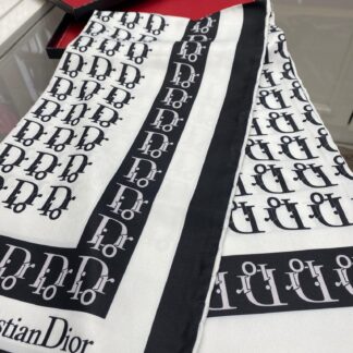 Dior Desen Twiil Eşarp - Siyah - Organic ScarfsOrganic Scarfs
