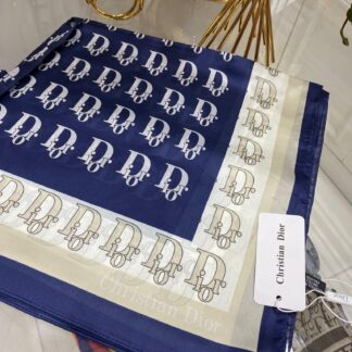Dior İthal Vual İpek Şal - Lacivert - Organic ScarfsOrganic Scarfs