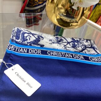 Dior İthal Vual İpek Şal - Lacivert - Organic ScarfsOrganic Scarfs