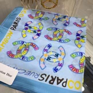 Dior İthal Vual İpek Şal - Mavi - Organic ScarfsOrganic Scarfs