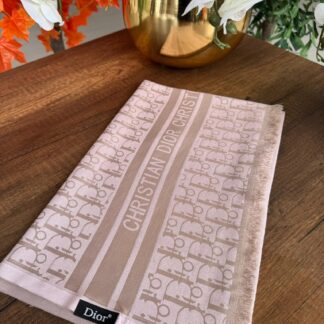 D'or Desenli İpek Kaşmir Çift Taraflı Şal - Soft Vizon - Organic ScarfsOrganic Scarfs