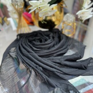Dubai İpeği Şal - SİYAH - Organic ScarfsOrganic Scarfs