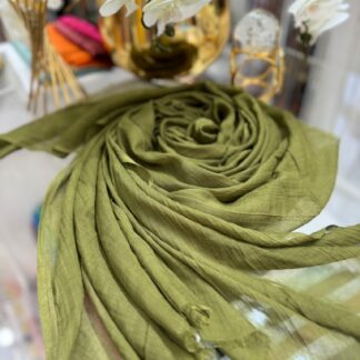 Dubai İpeği Şal - YAĞ YEŞİLİ - Organic ScarfsOrganic Scarfs