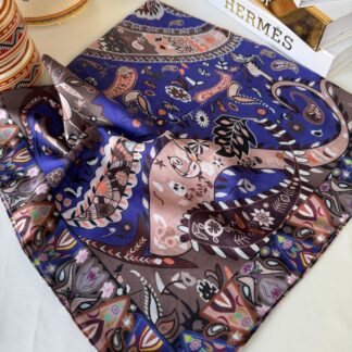 Etro Etnik Desen Pamuk Soft Eşarp 148 - Morcivert