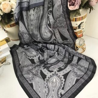 Etro Pamuk İpek Şal -987654 Siyah gri