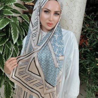 BURBERRY DESEN İTHAL VUAL İPEK ŞAL 15801- MAVİ