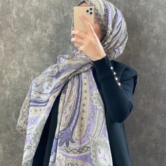 Etro Etnik Desen Pamuk Soft Şal 36631 - A.Lila