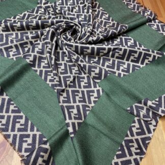 F Desen % 100 Kaşmir Eşarp - Haki - Organic ScarfsOrganic Scarfs