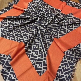 F Desen % 100 Kaşmir Eşarp - Turuncu - Organic ScarfsOrganic Scarfs