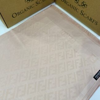 F Desenli İthal Pamuk Jakar Eşarp - Pudra - Organic ScarfsOrganic Scarfs