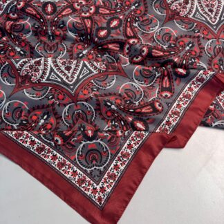Etro Buta Desenli Pamuk Soft Şal - 377350 -Bordo-Füme