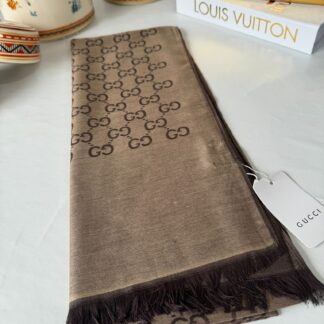 Gucci İthal Çift Taraflı Pamuk Yün İpek - Kahve