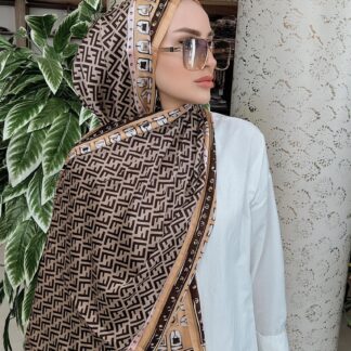 FENDİ DESEN İTHAL VUAL İPEK ŞAL 15801- BEJ
