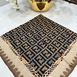 Fendi Bahar Esintisi Pamuk Keten Eşarp - Bej - Organic ScarfsOrganic Scarfs