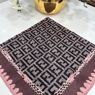 Fendi Bahar Esintisi Pamuk Keten Eşarp - Gül Kurusu - Organic ScarfsOrganic Scarfs