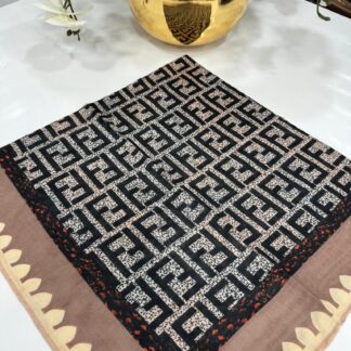 Fendi Bahar Esintisi Pamuk Keten Eşarp - Vizon - Organic ScarfsOrganic Scarfs