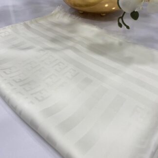 Fendi Pamuklu İpek Jakar Şal - Ekru - Organic ScarfsOrganic Scarfs