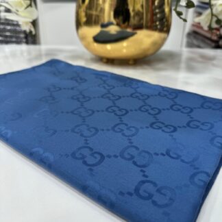 G Desen Pamuk İpeksi Jakar Şal - İndigo - Organic ScarfsOrganic Scarfs