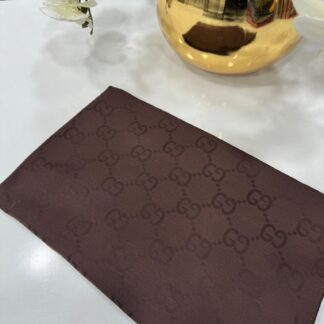 G Desen Pamuk İpeksi Jakar Şal - Kahverengi - Organic ScarfsOrganic Scarfs