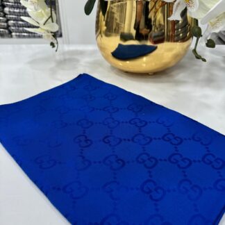 G Desen Pamuk İpeksi Jakar Şal - Saks - Organic ScarfsOrganic Scarfs