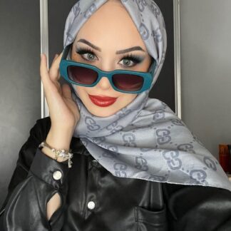 G Desen Pamuk Jakar Şal - Füme - Organic ScarfsOrganic Scarfs
