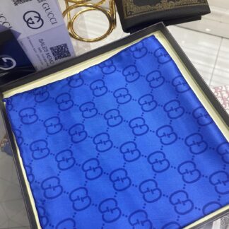 G Desen Twill İpek Eşarp - Saks - Organic ScarfsOrganic Scarfs