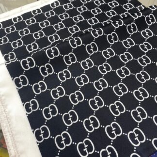 G Desen Twill İpek Şal - Siyah - Organic ScarfsOrganic Scarfs