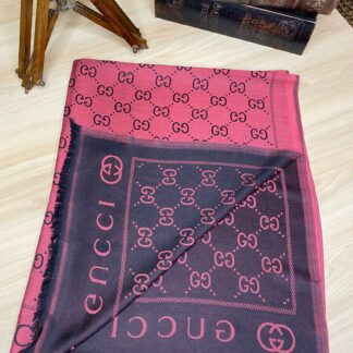 G Desenli İpek Kaşmir Çift Taraflı Şal - Bordo - Organic ScarfsOrganic Scarfs