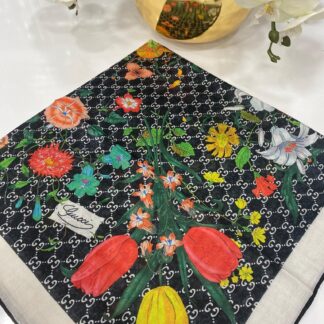 Gucci Bahar Esintisi Pamuk Eşarp - Ekru - Organic ScarfsOrganic Scarfs