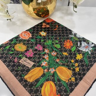 Gucci Bahar Esintisi Pamuk Eşarp - Mocha - Organic ScarfsOrganic Scarfs